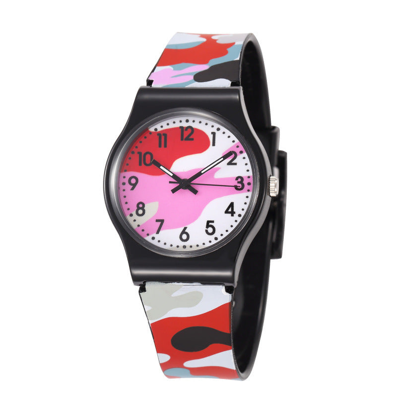 Quartz Cartoon Plastic Watches – Waterproof PVC Strap Wristwatch for Kids & Teens | 10m Resistant
